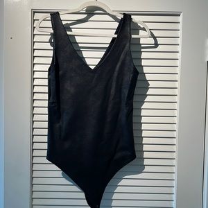 Abercrombie Soft A&F “distressed leather” Bodysuit